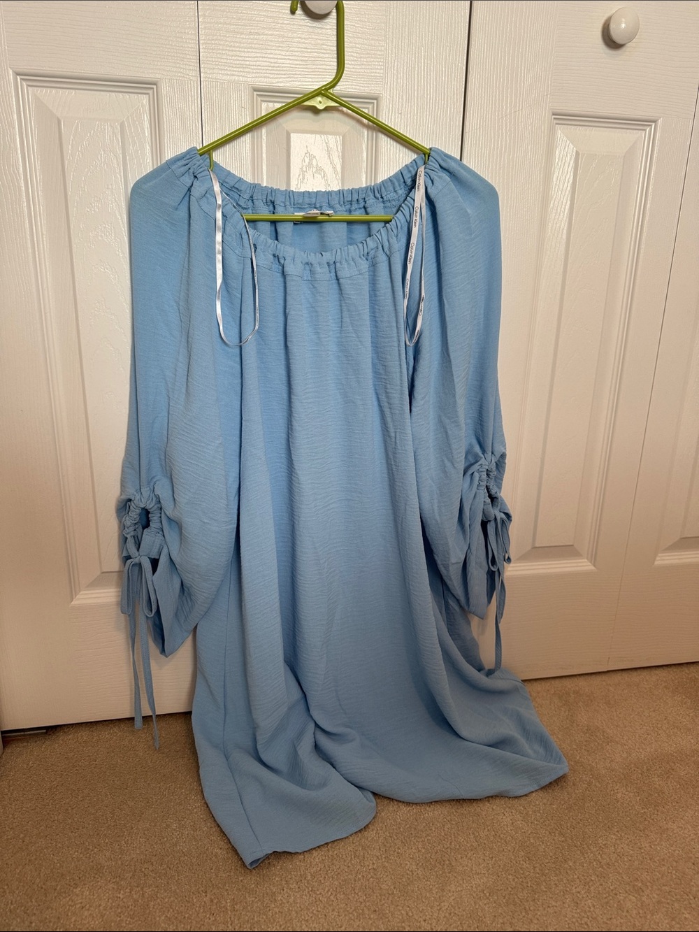 Calvin Klein Light Blue Dress with Sleeve Ties